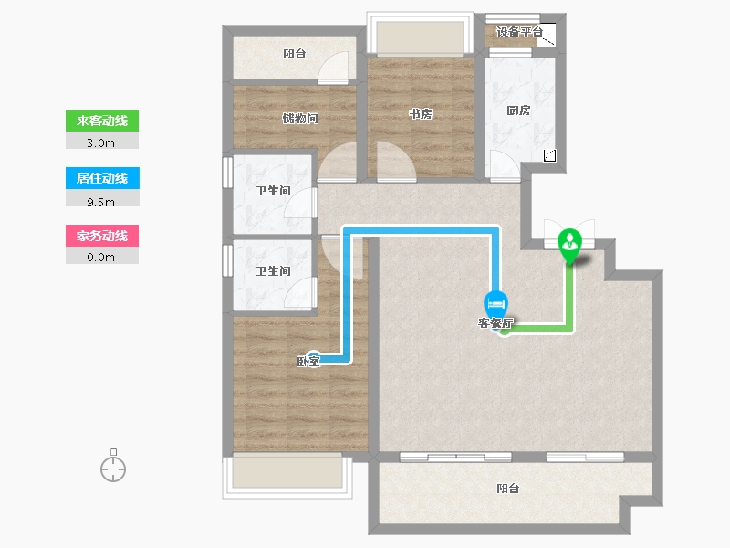 安徽省-合肥市-文一锦门云栖新语-85.99-户型库-动静线