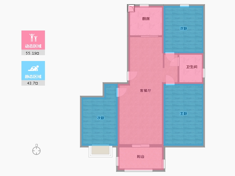 山东省-日照市-安泰悠山美居-88.00-户型库-动静分区