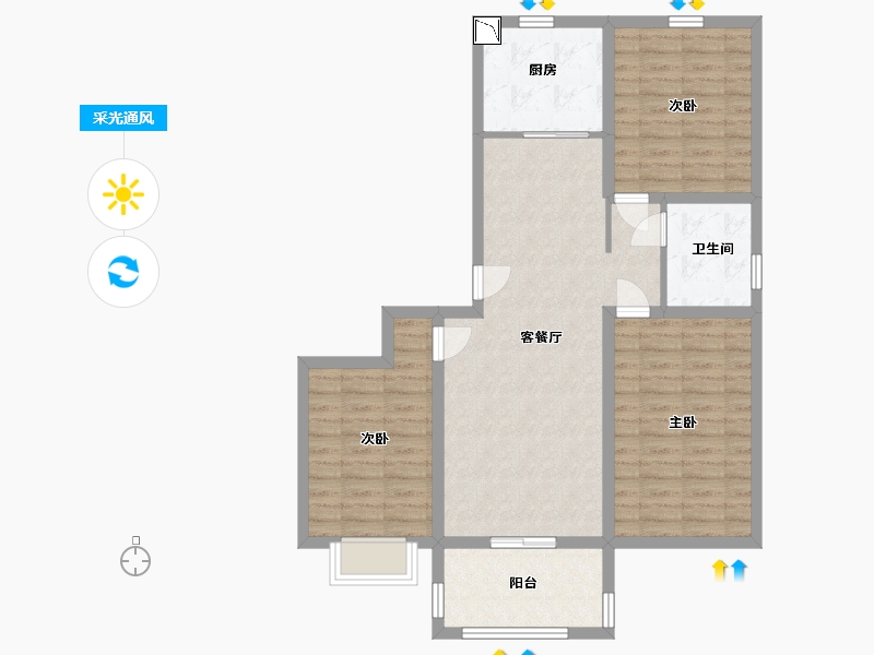 山东省-日照市-安泰悠山美居-88.00-户型库-采光通风