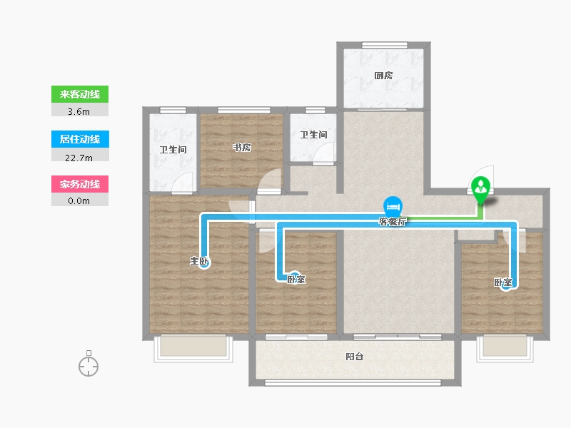 山东省-枣庄市-山能德圣风华里-121.03-户型库-动静线