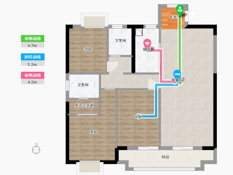 江西省-宜春市-东方璞园-98.20-户型库-动静线