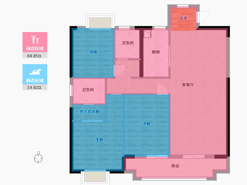 江西省-宜春市-东方璞园-98.20-户型库-动静分区