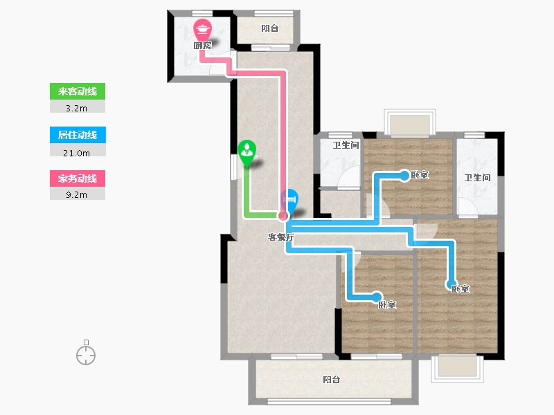 福建省-龙岩市-永佳玺院-99.89-户型库-动静线