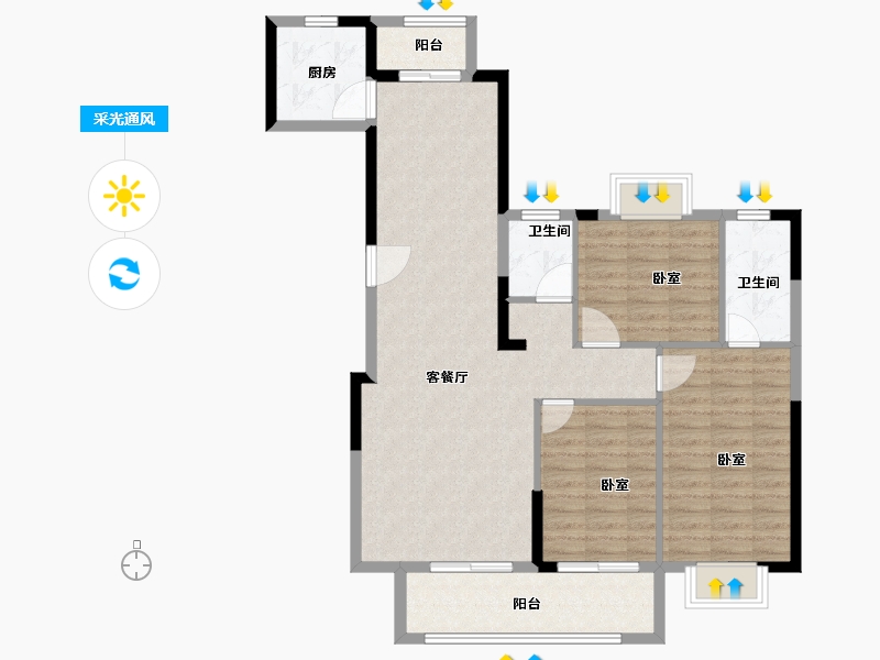 福建省-龙岩市-永佳玺院-99.89-户型库-采光通风