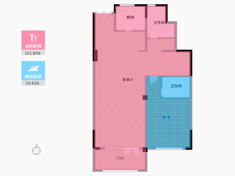 山东省-烟台市-中冶沁海云墅-158.00-户型库-动静分区