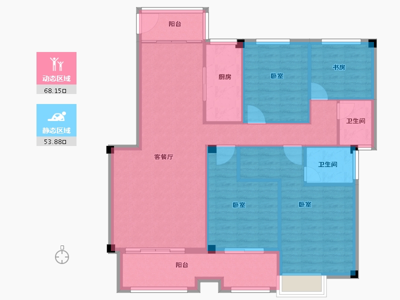 福建省-泉州市-世茂御泷郡-111.00-户型库-动静分区