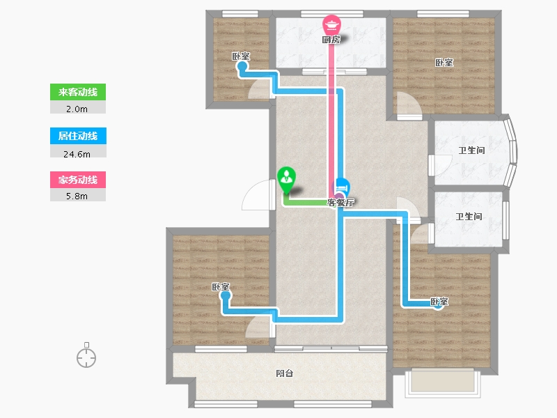 山东省-聊城市-利元馨城-126.00-户型库-动静线