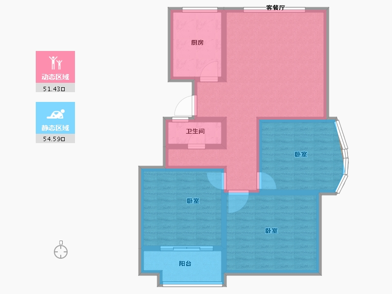 山东省-聊城市-利元馨城-94.81-户型库-动静分区