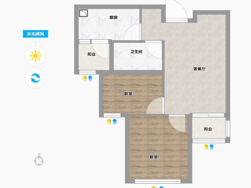 河南省-开封市-郑州恒大未来之光-62.01-户型库-采光通风