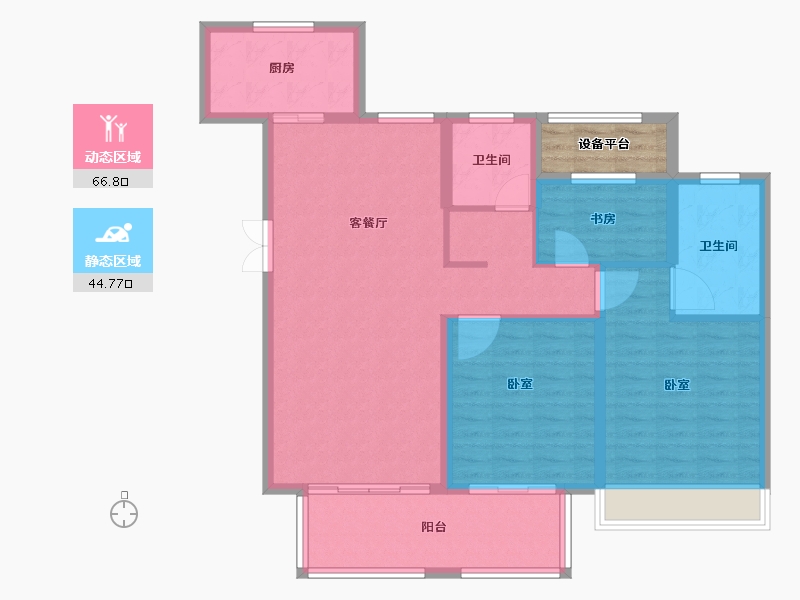 浙江省-绍兴市-崧城一品-104.42-户型库-动静分区