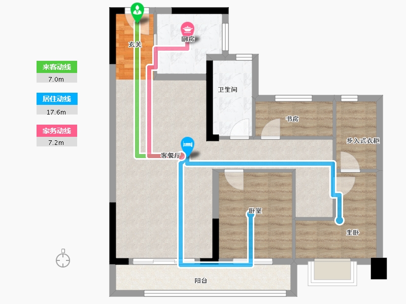 福建省-漳州市-三盛璞悦湾-84.00-户型库-动静线