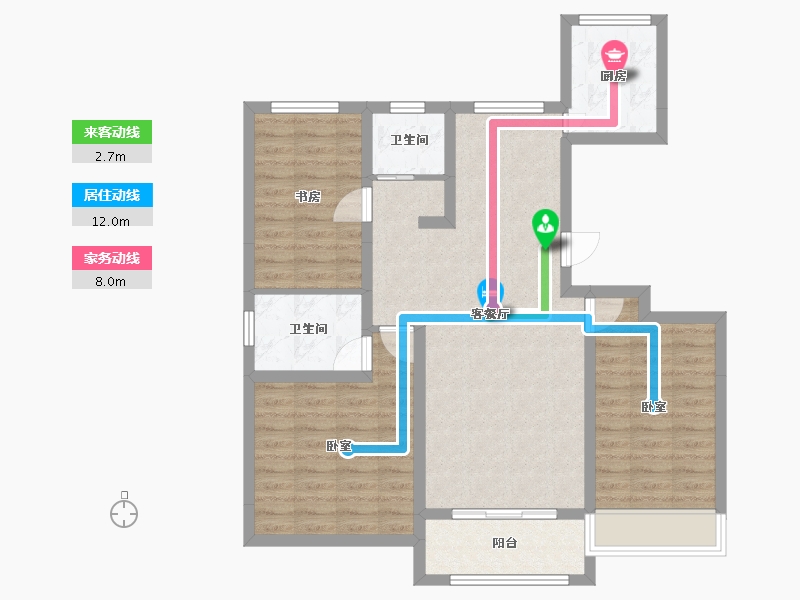 山东省-菏泽市-江南神韵-87.39-户型库-动静线