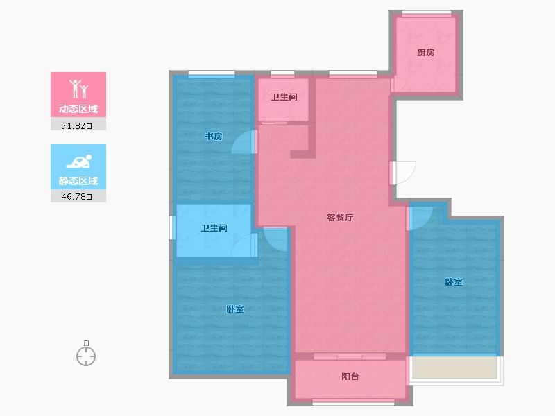 山东省-菏泽市-江南神韵-87.39-户型库-动静分区