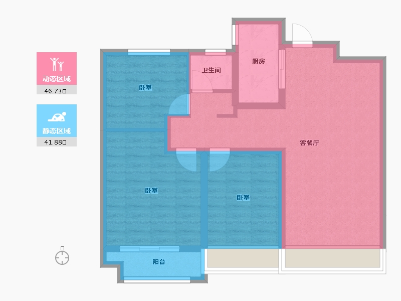 山东省-菏泽市-江南神韵-78.97-户型库-动静分区