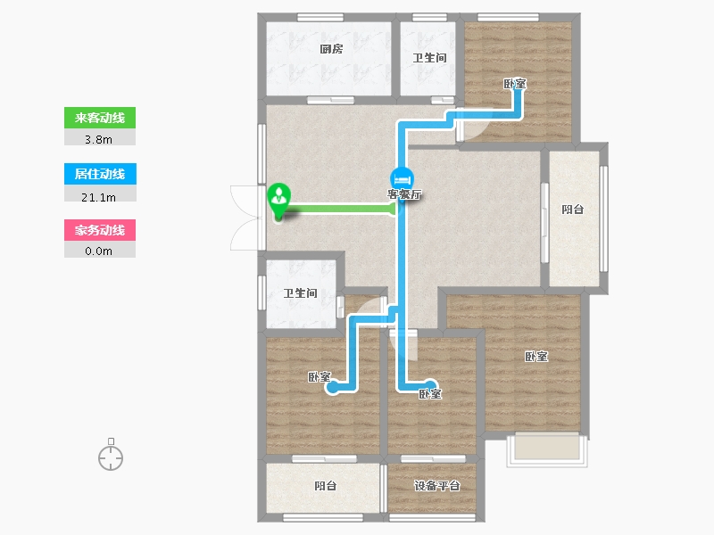 浙江省-绍兴市-枫城名苑-125.38-户型库-动静线