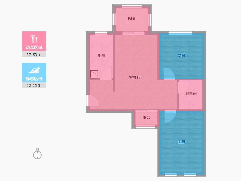 山东省-济南市-诺德名城-52.64-户型库-动静分区