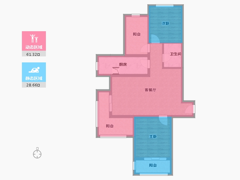 山东省-济南市-诺德名城-78.92-户型库-动静分区