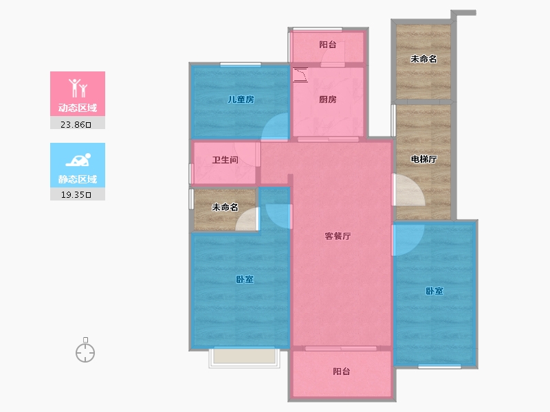 河南省-焦作市-武陟碧桂园-98.01-户型库-动静分区