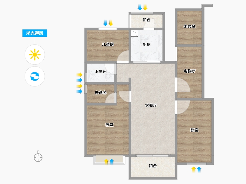 河南省-焦作市-武陟碧桂园-98.01-户型库-采光通风