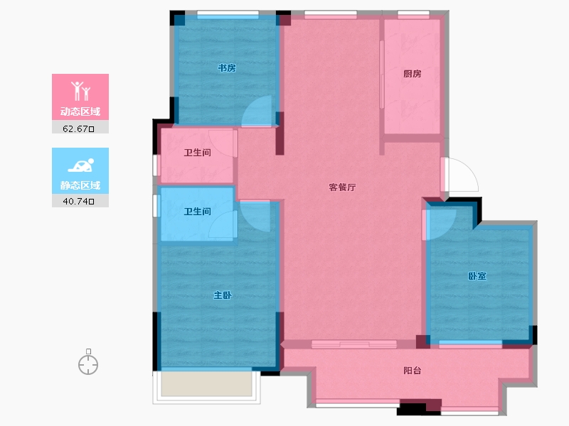 山东省-枣庄市-东南悦湖-92.41-户型库-动静分区