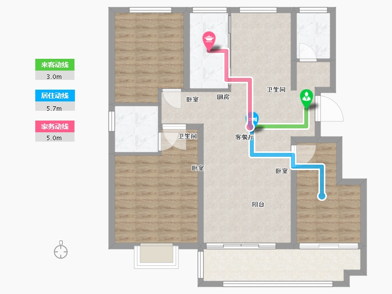 山东省-聊城市-世家·如意府-98.00-户型库-动静线