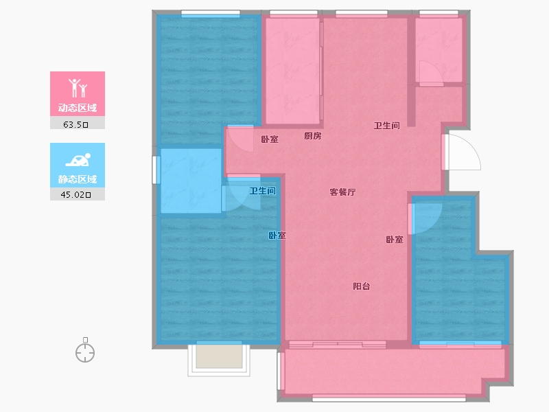 山东省-聊城市-世家·如意府-98.00-户型库-动静分区