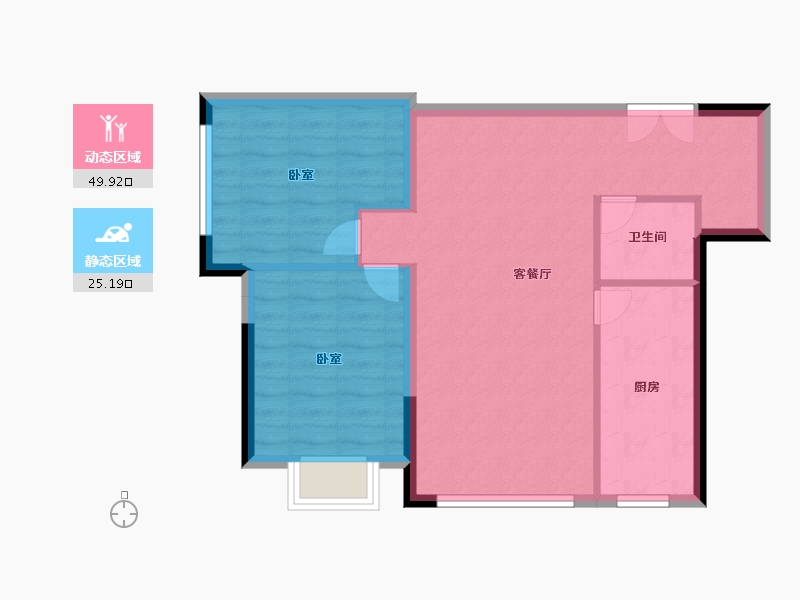 山东省-青岛市-中视水郡兰庭-68.00-户型库-动静分区