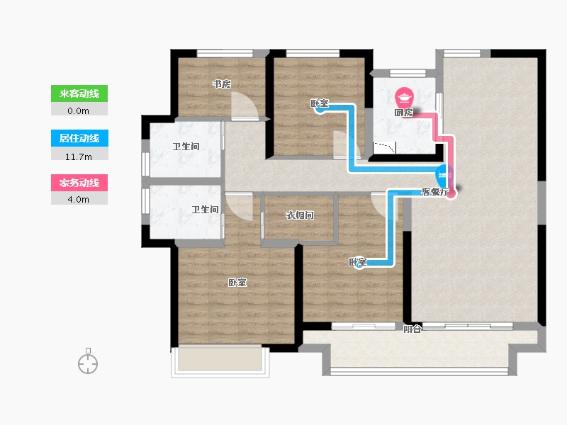 河南省-郑州市-融侨雅筑-106.00-户型库-动静线