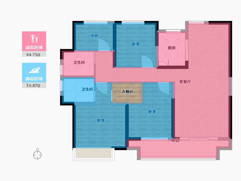 河南省-郑州市-融侨雅筑-106.00-户型库-动静分区