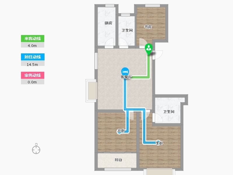 山东省-济南市-卓亚香格里-86.42-户型库-动静线