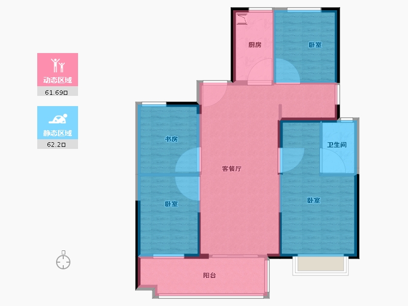 河南省-安阳市-嘉洲格林小镇-113.00-户型库-动静分区