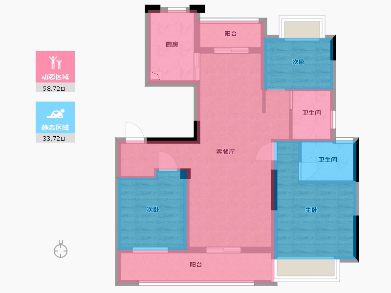 江西省-宜春市-东方·郡望府-81.20-户型库-动静分区