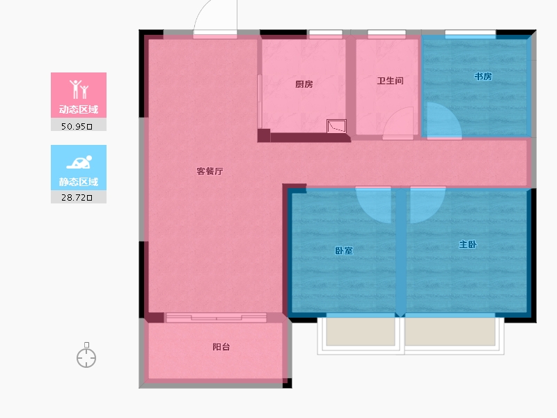 河南省-洛阳市-锦艺云锦天章-71.00-户型库-动静分区