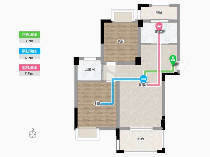 江西省-宜春市-白崖山避暑山庄-64.30-户型库-动静线