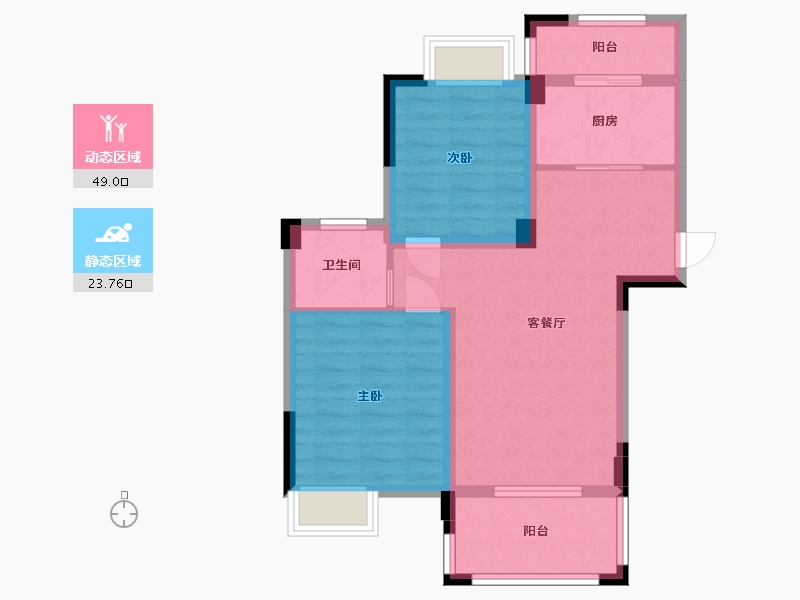 江西省-宜春市-白崖山避暑山庄-64.30-户型库-动静分区