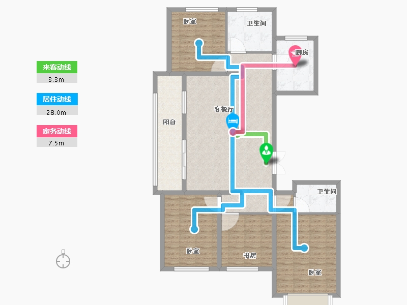 河南省-焦作市-沁阳征云泊景湾-118.42-户型库-动静线