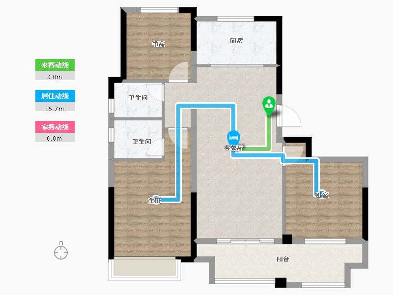 山东省-枣庄市-东南悦湖-97.55-户型库-动静线