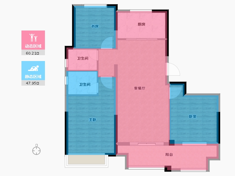 山东省-枣庄市-东南悦湖-97.55-户型库-动静分区