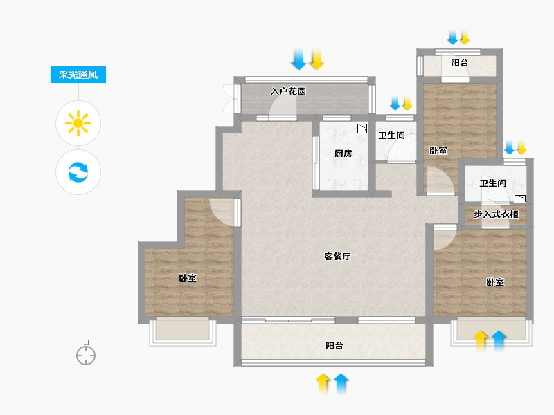 河南省-开封市-晖达紫誉府-108.00-户型库-采光通风