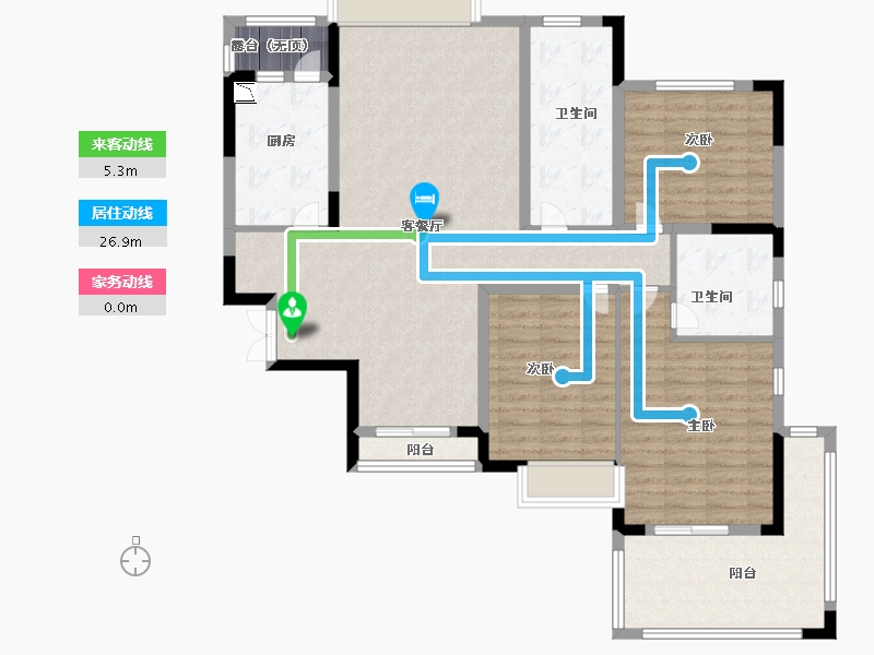 山东省-济南市-锦水丽景-126.00-户型库-动静线