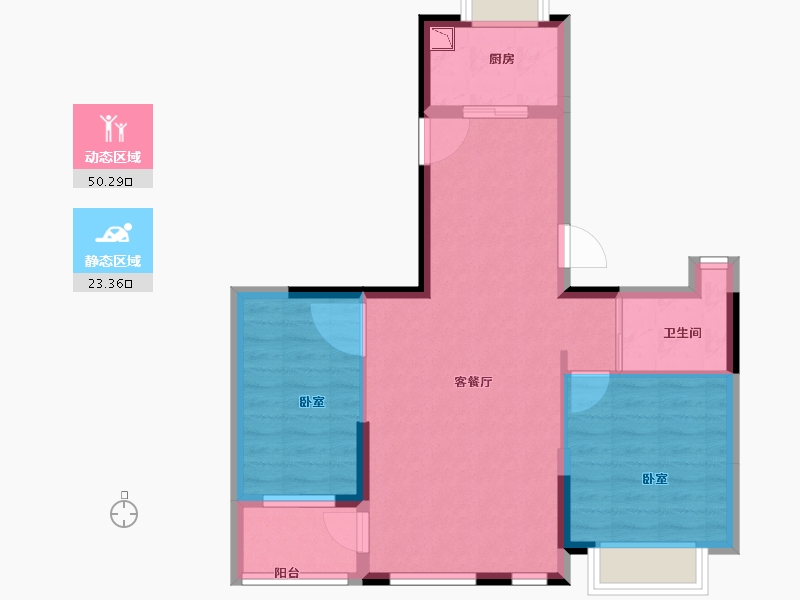 福建省-龙岩市-厦鑫·博览佰院-66.00-户型库-动静分区