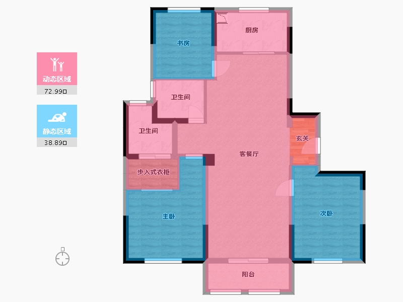 安徽省-蚌埠市-春江朗月-100.06-户型库-动静分区