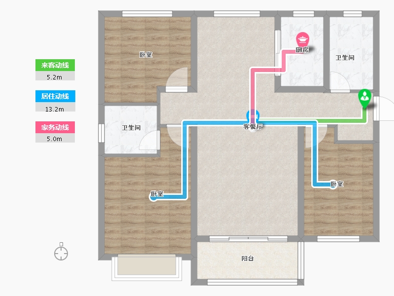 山东省-枣庄市-信华城-100.04-户型库-动静线