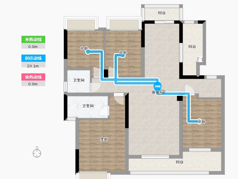 江西省-宜春市-东方·郡望府-110.70-户型库-动静线