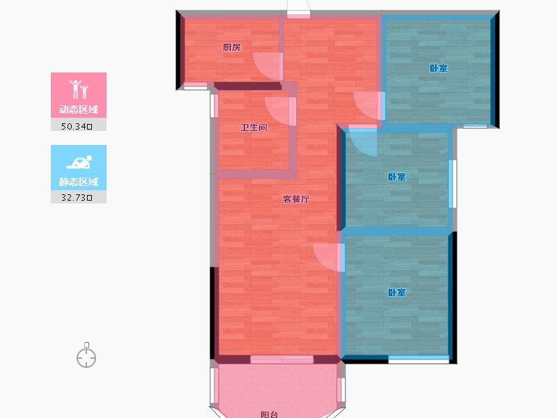 河南省-郑州市-腾威城-73.81-户型库-动静分区