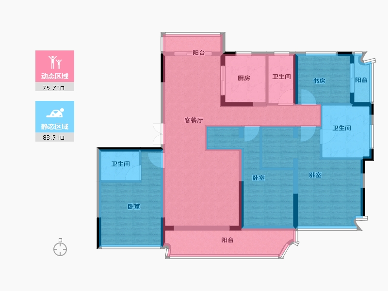 浙江省-绍兴市-金昌香湖印-142.00-户型库-动静分区