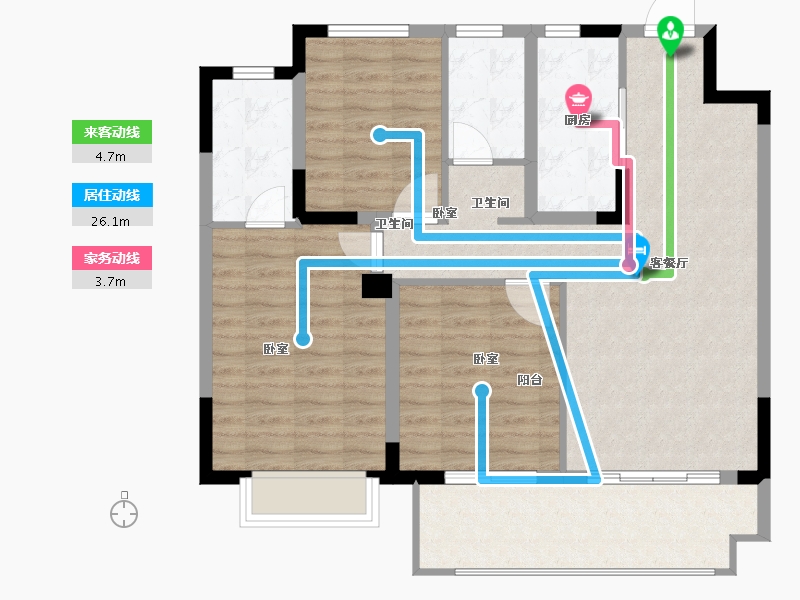 江苏省-无锡市-红豆天一华府-94.01-户型库-动静线