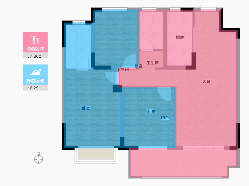 江苏省-无锡市-红豆天一华府-94.01-户型库-动静分区