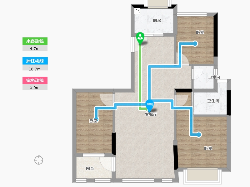 福建省-龙岩市-厦鑫·博览佰院-78.00-户型库-动静线