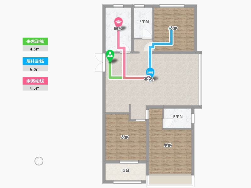 安徽省-蚌埠市-山水文园-97.99-户型库-动静线